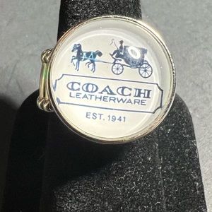 Designer silvertone ring